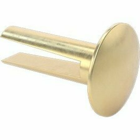 BSC PREFERRED Brass Split Rivets 9/64 Diameter for 0.219-0.313 Material Thickness, 25PK 97461A674